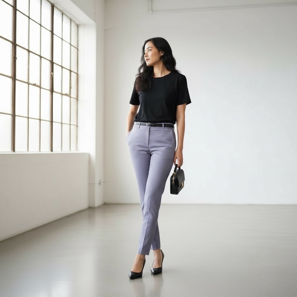 NWT WHBM The Slim Ankle Sz 12R Comfort Stretch/Smoothing Ankle Pant Violet Vista